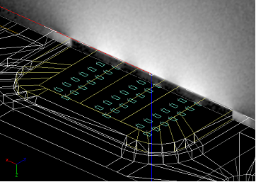 cross section through LED
